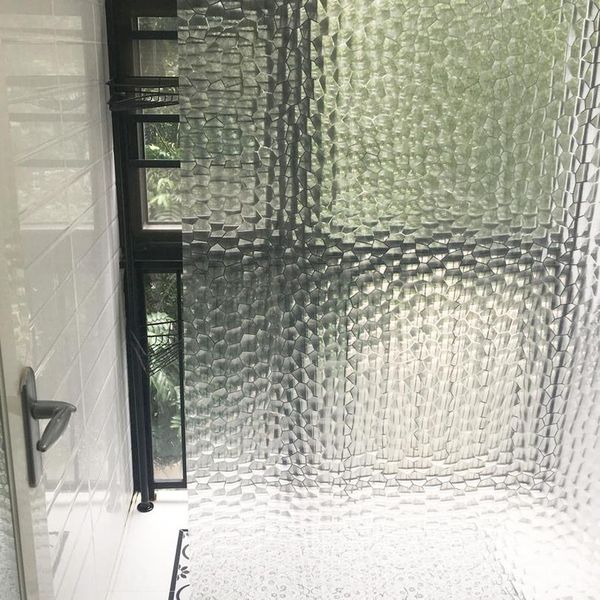 

водонепроницаемый 3d утолщенные прозрачные занавески для душевой душевого разматывателя с крючками, купальщики ясных украшений для дома