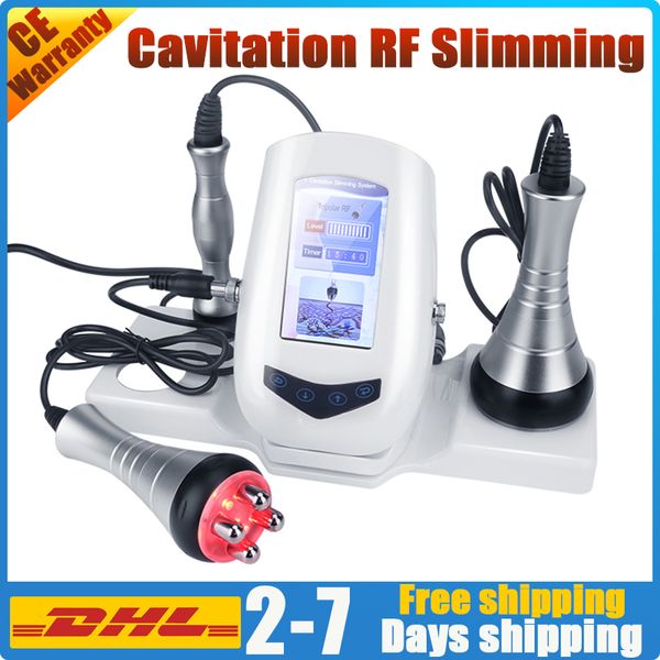 

2021 new portable 3 in 1 ultrasonic cavitation rf slimming massager for cellulite removal fat loss skin tightening face lifting slim machine