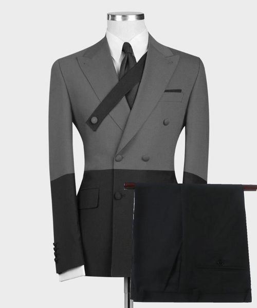 

men's suits & blazers 2021 arrival double breasted wedding for men slim fit 2 pieces groom tuxedos custom prom party suits(jacket+pant), White;black