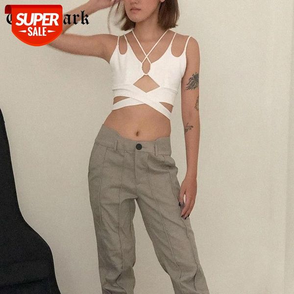 

goth dark punk gothic lace up camis black grunge hip hop women vintage crop backless hollow out skinny 90s streetwear #ak4q, White