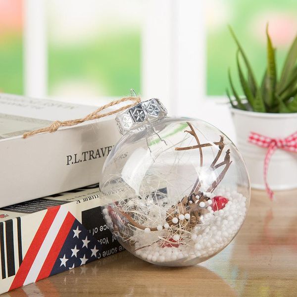 

christmas tree ornaments plastic transparent ornaments round balls transparent kids party supplies christmas tree decorations 2020 new year