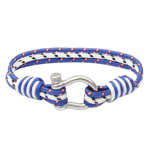 

concentric knot braided nylon rope men anchor bracelet charm couple bracelets women navy jewelry friends jllzuv