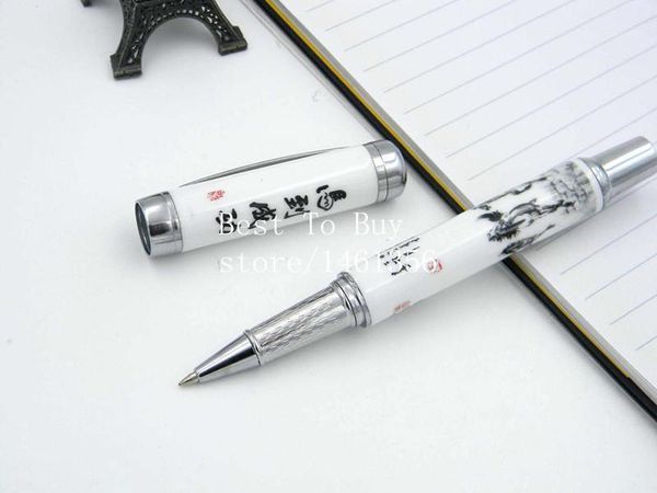 

ceramic blue and white porcelain chinese painting horse metal rollerball pen1, Blue;orange