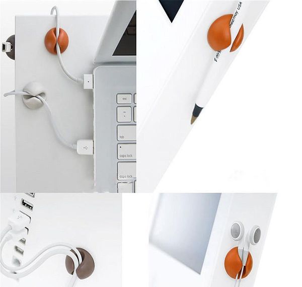 

5pcs solid desk set wire clip organizer office accessories bobbin winder wrap cord cable manager for mo sqcklh dh_seller2010