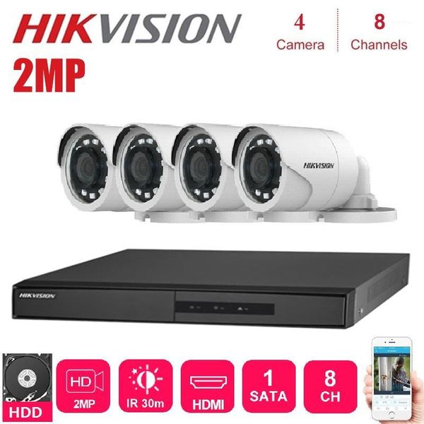

systems english hikvision 4pcs outdoor 2mp 4 in 1 hd night vision camera with 8 channels dvr surveillance cctv security system kits1