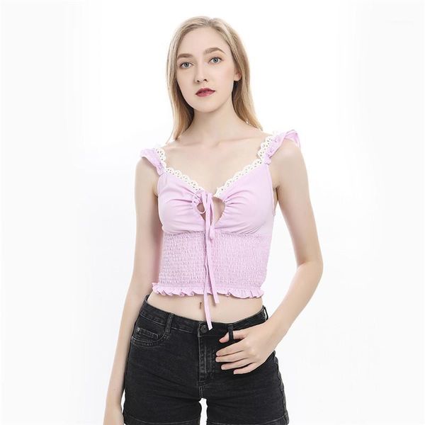 

women summer crop tanks summer black ruched bow slim camis 2020 ladies wide strap tees skinny femme camisole s m1, White