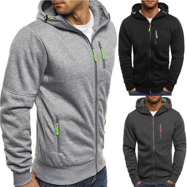 

harajaku men modis sports sweatshirts long sleeve zipper cotton male winter hoodies casual solid black modis men sweatshirts