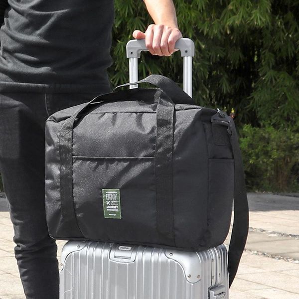 

capacity folding travel bags large clothes suitcase organizer pouch weekend luggage bag space saving holder suitcase accessories