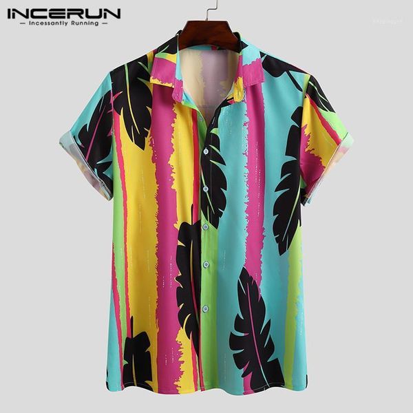 

men's casual shirts summer men hawaiian shirt printing short sleeve lapel beach camisa masculina streetwear vacation fashion blouse inc, White;black