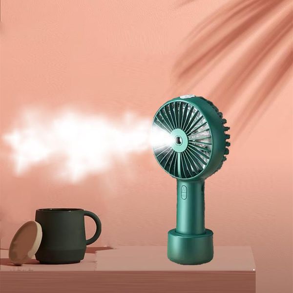 

2 in 1 portable fan usb rechargeable battery 2000mah water misting air cooling humidifier fan handheld small deskcooler