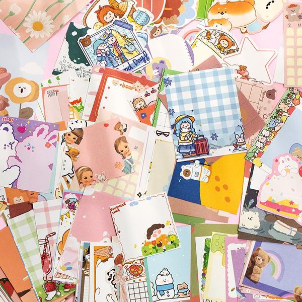 

200pcs lot kawaii notepad writable loose leaf paper stationery decoration scrapbooking office for school 2020 memo pad bookmarks wmtsku