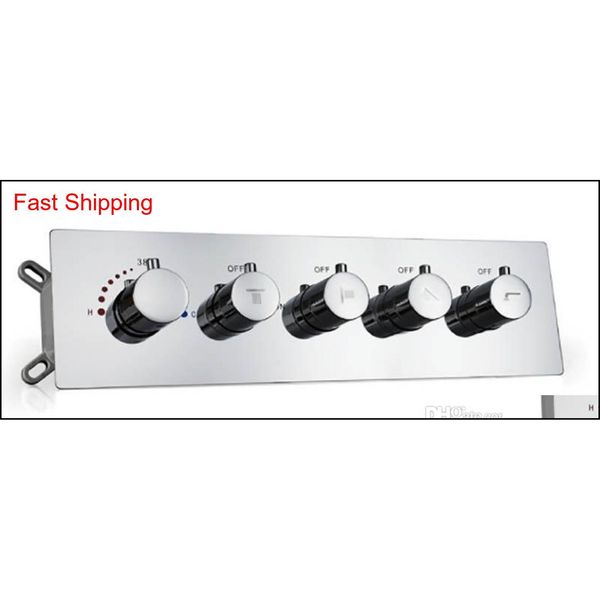 

good quality 4 function shower faucet valve thermostatic shower mixer brass chrome finish wall mounted qylwvx yh_pack