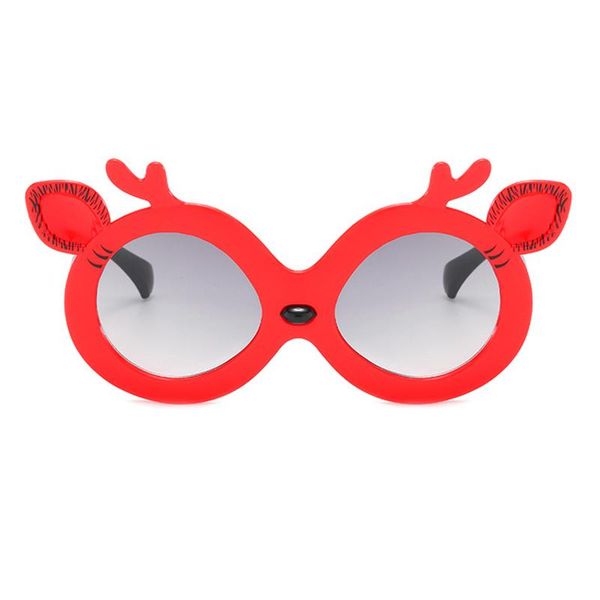 

bingking cute dear oversized mixed wholesale children sunglasses round plastic lens 6 colors 61003 uv400 protection eyewear, White;black