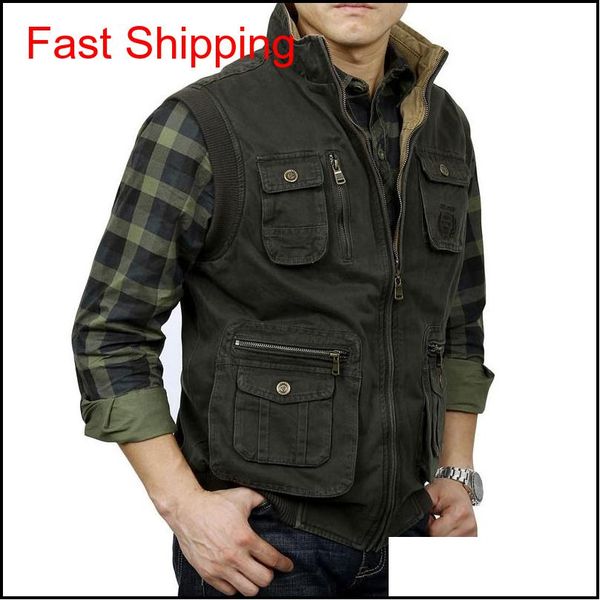 

tactical vest men vest sleeveless jacket men mens veats casaco army masculino casual multi pocket pgrapher waistcoat xxl ffu5t, Black;green
