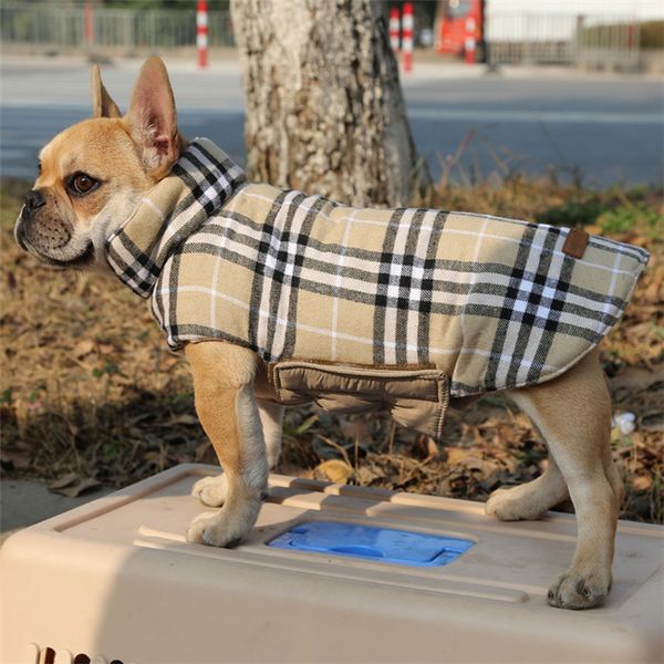 

double-sided designer dog clothing winter fashion designer pet clothes soft cotton outwear plaid dog coats