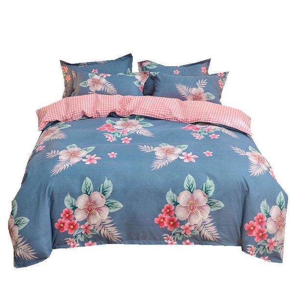 

four-piece bedding set cotton&polyester high-quality brushed printed warmth smooth and soft sheet quilt cover pillowcases
