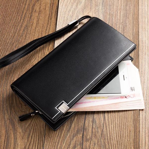 

fashion clutch male wallet men wallets wristlet men clutch bags coin purse men's wallet leather male purse portemonnee1, Red;black