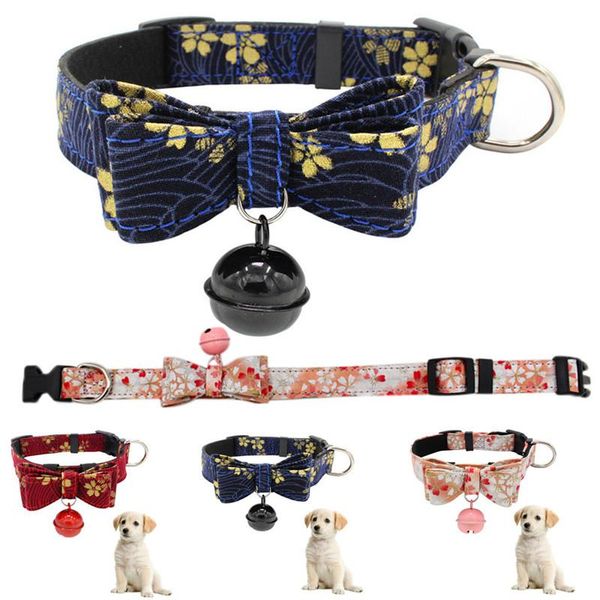 

dog collars & leashes collar adjustable nylon , christmas winter snow theme, quick release puppy small medium large dogs training dropship #