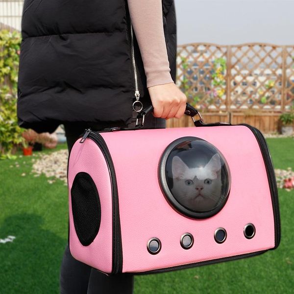 

breathable cat carrier pet backpack capsule bag portable window astronaut cat dog puppy carrier outdoor travel space bag wmtlfy