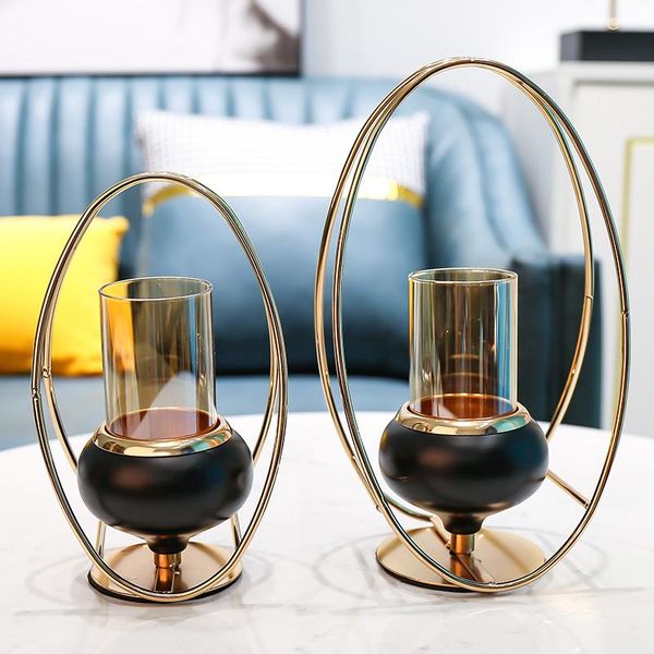 

candle holders metal candlestick creative iron craft lantern lovers romantic candlelight dinner home decoration df50ch