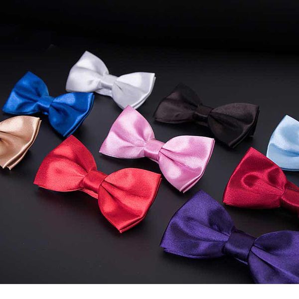 

mens bowtie wedding handkerchief formal satin classic solid colour bowtie fashion square pocket gift style bow tie neck qyljss, Black;gray