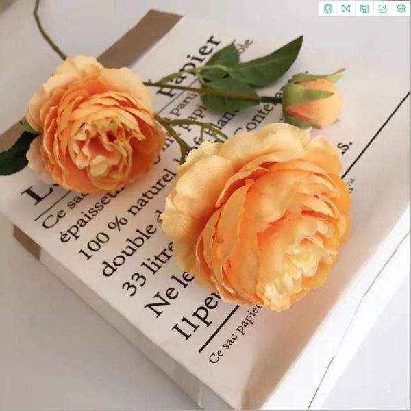 

factory wholesale european style 3 peony artificial flowers home wedding decorative fake flowers home decoration accessories f wmtzif