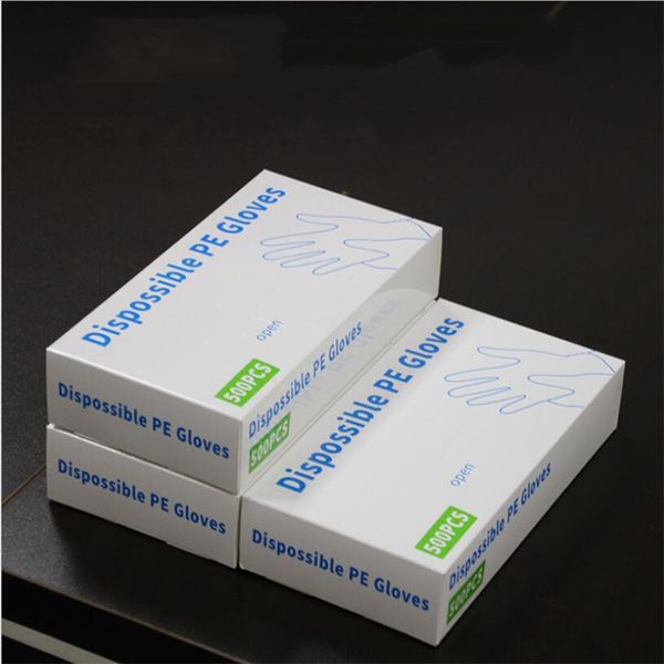 

thicker high material quality high-density disposable pe protective golves kitchen household cleaning glove food grade g