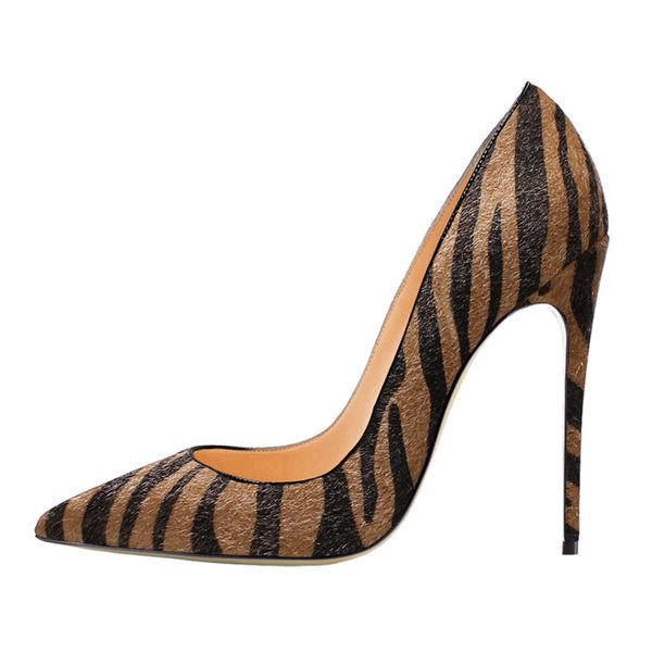 

2020 de venda quente moda padro zebra salto fino alta qualidade apontou toe sapatos novas bombas femininas elegantes d011b 3qh5, Black