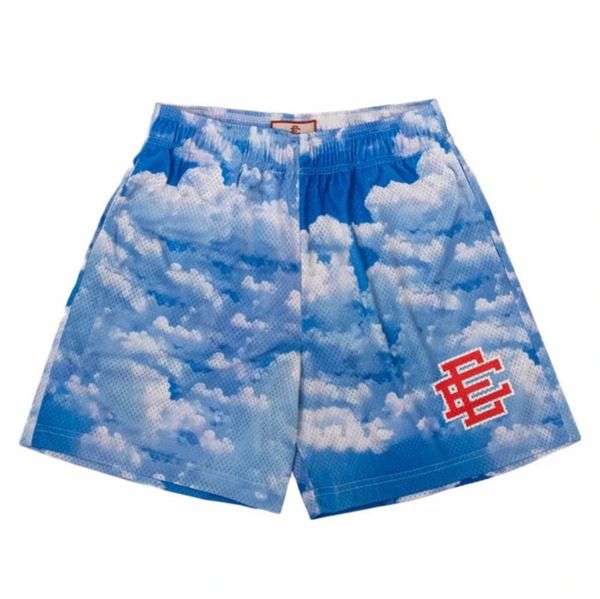 

fashion summer eric emanuel luxury men's shorts ee basic newyork city skyline designers fitness sweatpants gym worko jogging loose mesh, White;black