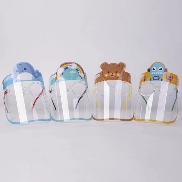 

shield face kids anti-fog clear children protection mask cartoon full facial cover with glass design masks ka069