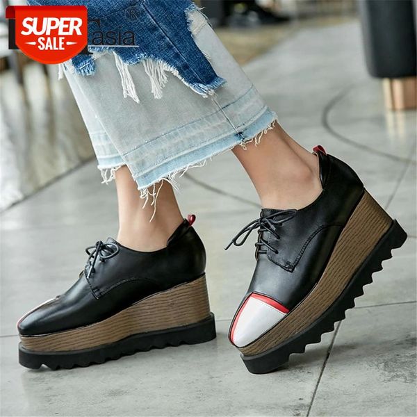 

doratasia new big size 42 natural cow genuine leather flat platform woman shoes girls shoelaces leisure shoes woman flats 2019 #m27j