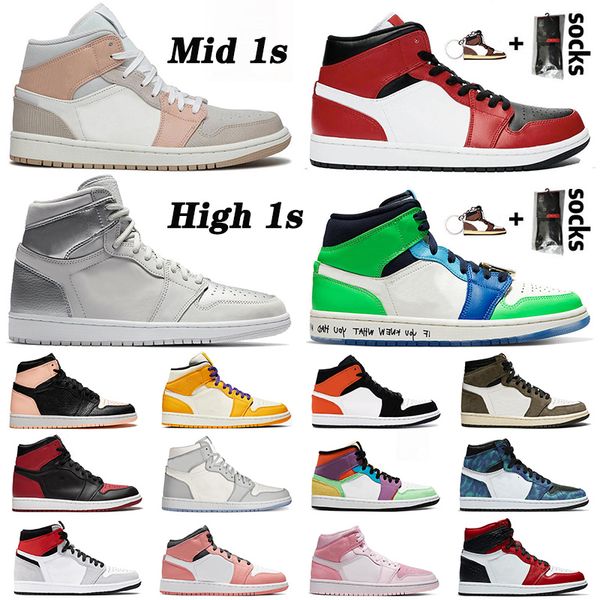 

qaulity new og tokyo jumpman mens basketball shoes high chicago mid milan cactus jack banned twist satin snake sneakers trainer size 12, White;red