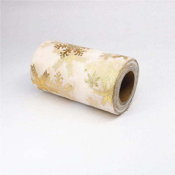 

12cm25yard glitter colorful snowflake tulle roll christmas decor tulle spool birthday party baby shower diy dress tutu fabric wmtrhl