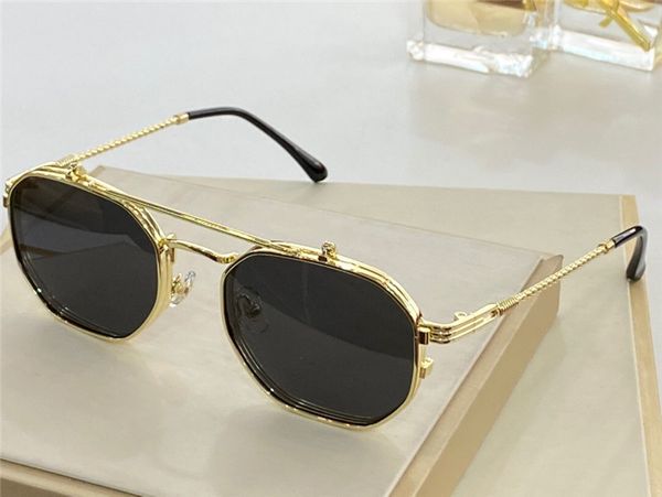

new fashion design sunglasses 1610 metal square frame flip design popular selling style uv400 protective glasses quality, White;black