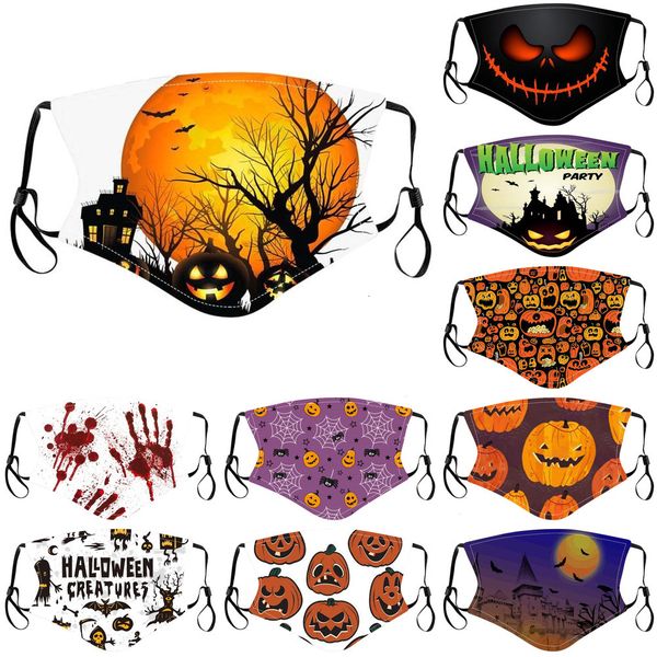 

halloween factory face children designer mask fashion dustproof and haze printing cartoon washable windproof facem pw6ii