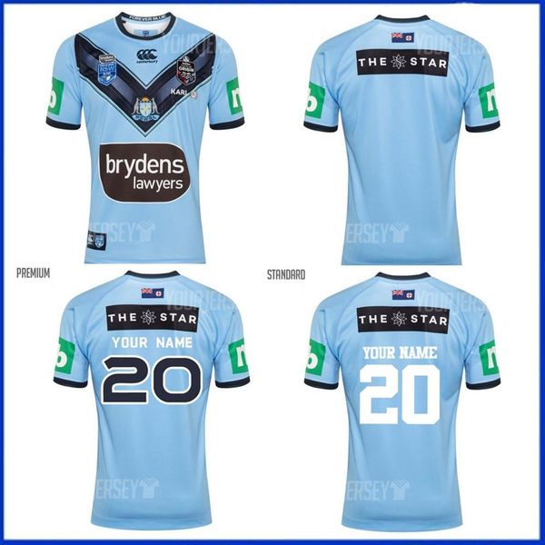 

2020 australia nsw blues rugby 2018 2019 2020 men home jersey 2020 true blue captains rugby jerseys nsw australia state of origin jersey, Black;gray