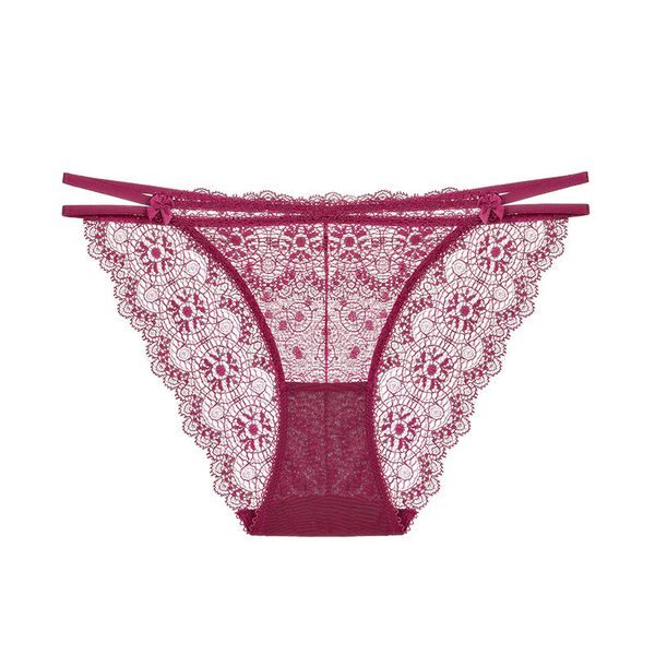 

thin transparent seductive lace underwear perspective mesh comfortable women's low waist briefs, Black;pink