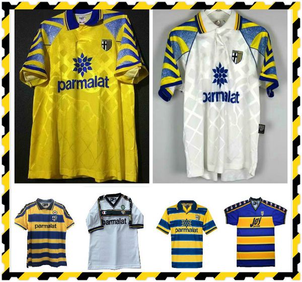 

1995 1997 1999 2000 parma football jersey 99 00 parma home crespo thuram baggio retro jersey cannavaro ortega classic retro football shirt, Black;yellow