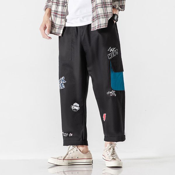 

2021 new hip hop harem spring black autumn green manly fashionable runners sweatpants male sweat pants bxle