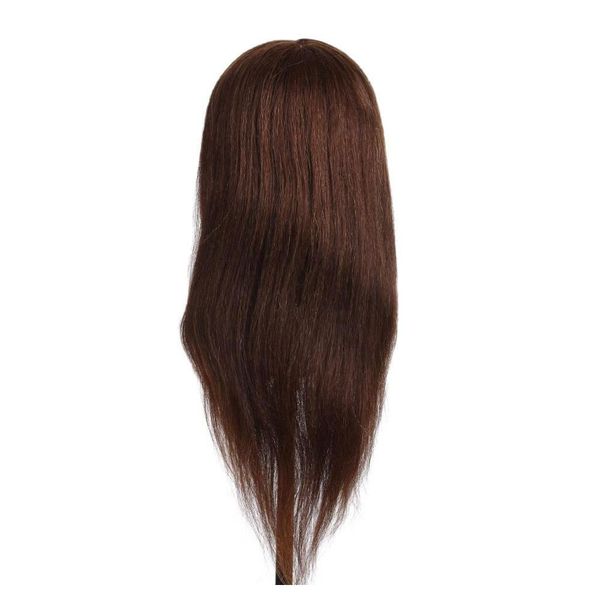 

100% real human hair styling mannequin heads hairstyle hairdressing dummy hair training head doll female mannequin qylusk lipper, White