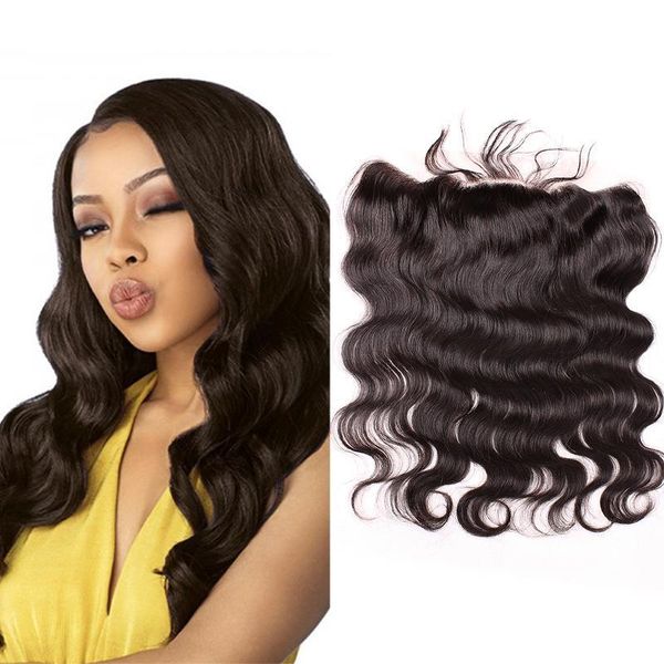 

13x4 body wave brazilian indian peruvian lace frontal closure ear to ear lace frontals dyeable natural black color human hair closures