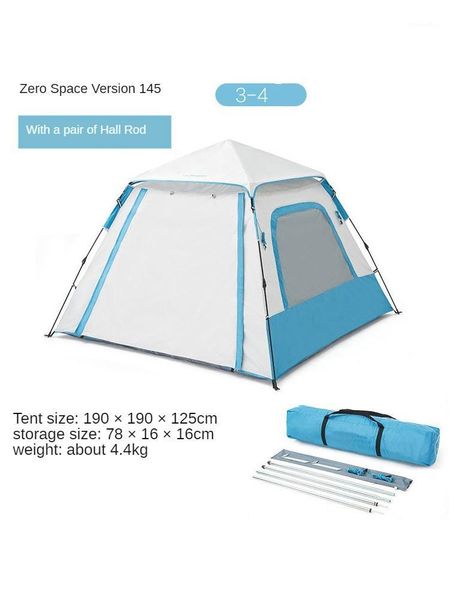 

tents and shelters outdoor camping 3-4 persons portable fully auto up fishing tent single layer waterproof rainproof shade quick1