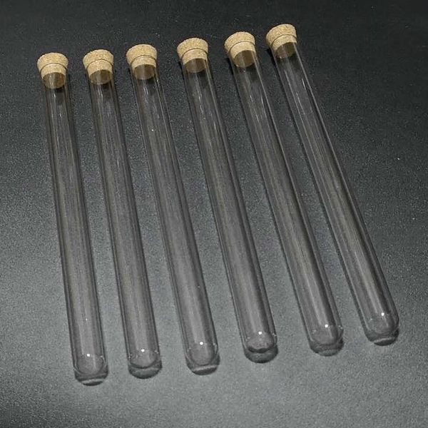 

12 шт. / лот 15x180 мм круглый нижний прозрачный стеклянный тестовая трубка с пробковой пробкой для тестирования 12 шт. / лот 15x180 мм q bb