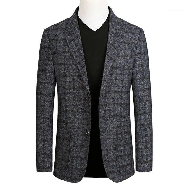 

male classic slim fit business suit jacket autumn smart casual plaid blazer mens british style stylish wedding dress blazer men1, White;black