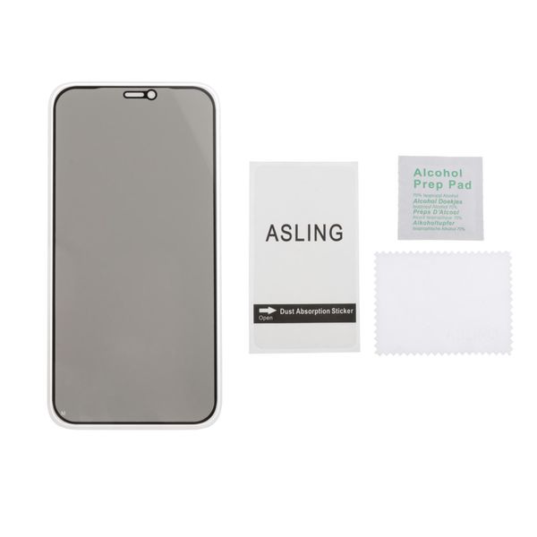 

конфиденциальное стекло защитная пленка экрана [9h твердость] [полное покрытие] [анти-шпионь] [анти-отпечатки пальцев] для iphone 12/12 mini