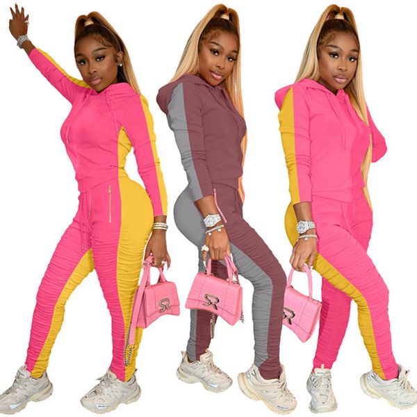 Tuta da donna Due pezzi Set Designer Lettera Stampa Pantaloni a maniche lunghe Abiti da donna Nuovo marchio di moda Abbigliamento sportivo Abbigliamento da strada klw5729