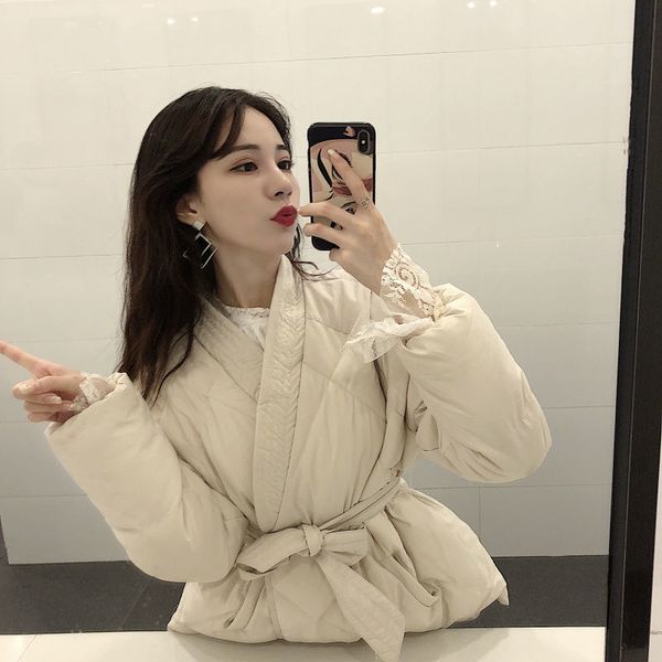 

inverno 2021 new quente creamy branco casaco para mulher kpop estilo coreano rua wear u4xz 6ezr, Black
