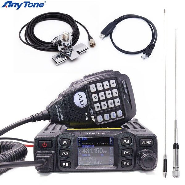 

walkie talkie anytone at-778uv dual band transceiver mobile radio vhf:136-174mhz uhf:400-480mhz two way and amateur ham
