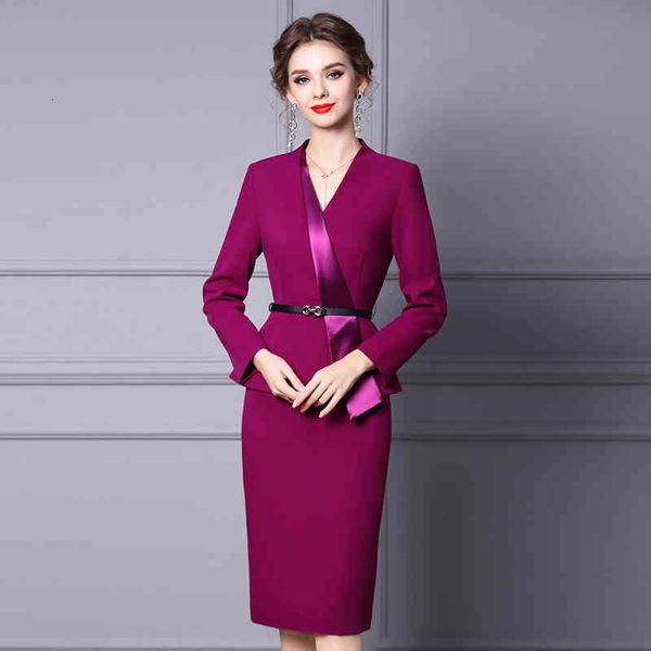 

Casual Dresses Zhili autumn winter dress high-end atmospheric Purple Satin stitching fake two pieces of gentle skirt HJYG, Black;gray
