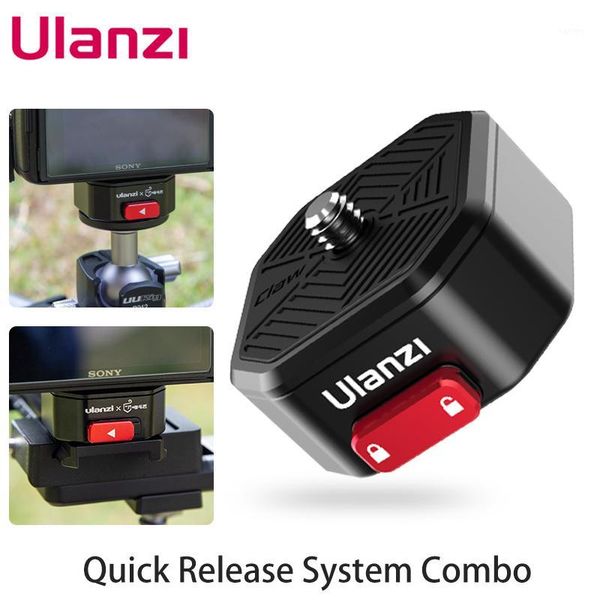 

ulanzi claw quick release plate clamp dslr action camera tripod adapter mount plate board shoulder strap clamp adapter1